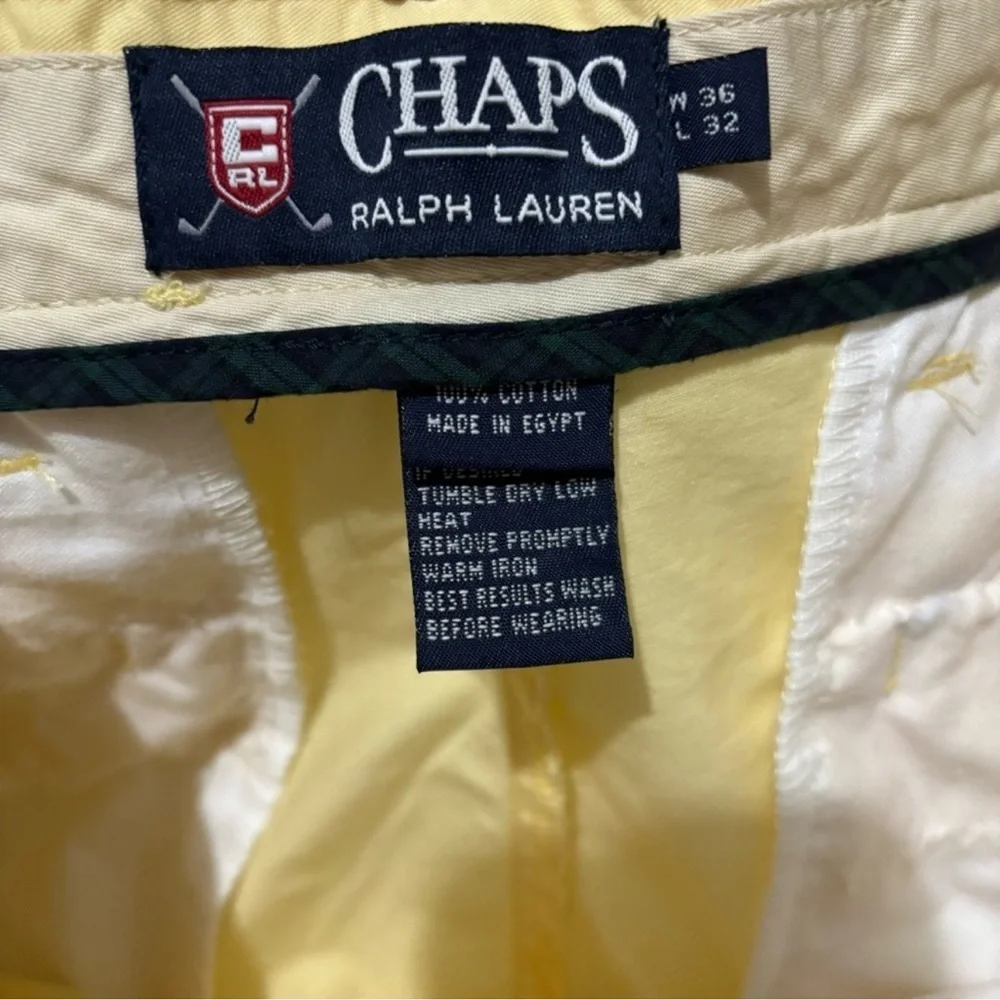 Chaps Ralph Lauren Golf Pants 36x32 Pleated Preppy Casual Resort